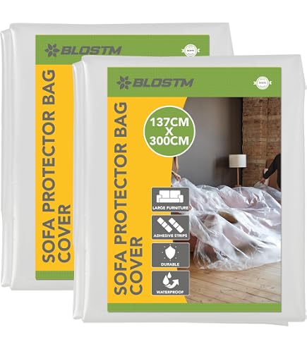 Tiardey Lot De 2 Housses De Protection Transparentes pour Canapé, Imperméables Et Anti-poussière, 2 X 3 M, pour La Protection des Meubles Et Le Stockage Longue Durée