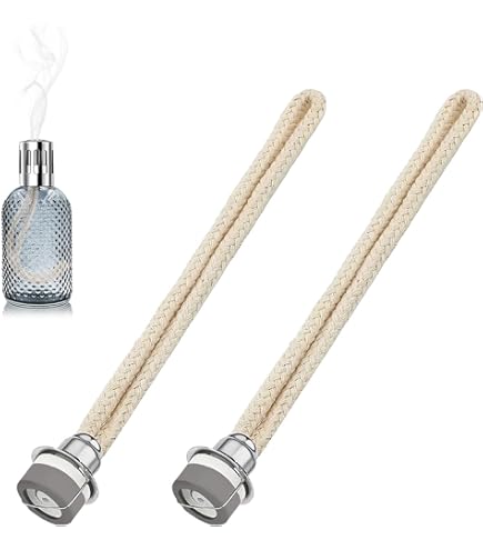 Stoppini Per Lampada Catalitica - Set 2 Pezzi, Cotone Naturale, Lunghezza 18cm, Per Lampade Berger E Profumate - Foto 3