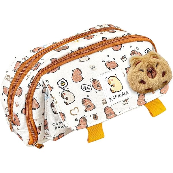 Etui - Capybara etui | Schattig etui voor meisjes met 10 compartimenten | meerlaagse grote capaciteit brede opening mond etui tas voor tienermeisjes, Familie Upgrade, Refer to description, Unisex