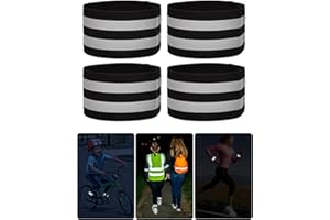 Donluhu Fahrrad Hosenklammer Schwarz, Fahrrad Hosenschutz und Reflektierende Bänder bei Nacht, Hosenband Fahrrad, Hosenclip Fahrrad, Reflektorband