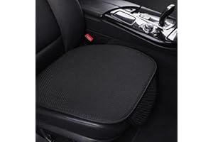 YuchiFa Cojín Antideslizante para Asiento de Coche Ice Silk para Verano, Fundas de Asiento de Coche de algodón Transpirables y refrescantes, para Todos los Modelos (A,1 Asiento Delantero)