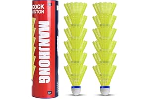 MANJHONG Nylon Badminton Shuttlecocks, Great Flight & Balance, Durable Shuttlecocks for Indoor Outdoor Sports Playing