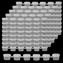 240 Barattolini Di Plastica Trasparente Da 3 Ml Con Coperchio: Strisce Portavermice Per Pittura, Aule E Fai Da Te
