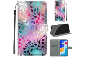 KENHONER Funda para Xiaomi Redmi Note 11 Carcasa, Case para Redmi Note 11S Funda Libro con Tapa Piel Case Flip Cuero,Cierre Magnético Antichoque - Hoja