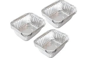 BRATI Drip Grease Trays Compatible with Napoelon Rouge Grill,Rouge XT Grill,Rouge SE Grill Series, Replacement Part 62007 Disposable Aluminum Grease Pan Liners, 6 x 5 Inch, 30 Pack,Silver