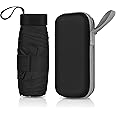 ZOMAKE Mini Folding Umbrella - Travel Umbrella UV Protection Small Pocket Umbrella Sun Umbrella Portable Compact Lightweight Packable Shade Waterproof with Storage Box for Men Women Seniors