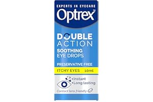 Optrex Itchy Eyes, Double Action Soothing Eye Drops, 10ml, Soothes & Protects, Cools and Relieves, Gets to Work Instantly, On The Go Relief