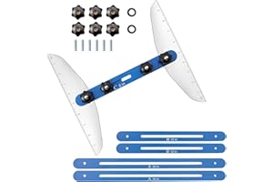ZDYNASTY Stair Tread Template Tool - Stainless Steel,The Stair Guage and Adjustable Length Stair Measuring Tool for Cutting Perfect Stairs, Risers, Shelves, and Drywall - 11.4In to 60.7In Range