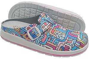 Primo Calzature Zoccoli Donna da Casa e Lavoro, Ciabatte Sanitarie Chiuse e Comode, Pantofole Riposanti con Plantare Estraibile