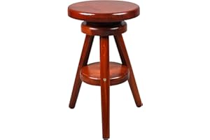 ‎MAGNETIC MOBEL Magnetic Mobel® Hocker Massiv Schemel Stuhl Sitzmöbel Buche Drehhocker Barhocke 52-70cm (Kirsche)