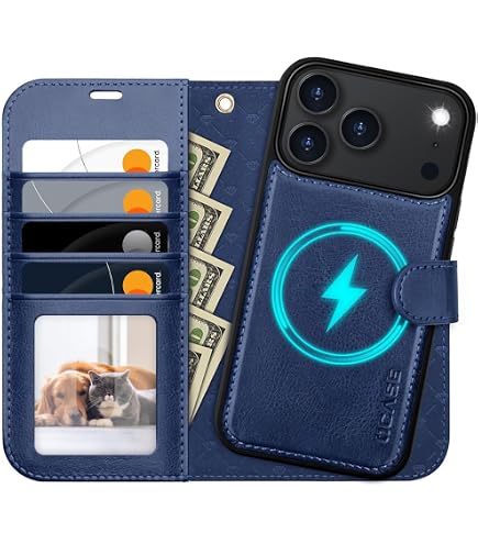 Étui Portefeuille Pour IPhone 17 Pro Max – Cuir PU, 3 Fentes Cartes, Support Intégré, Fermoir Magnétique – Noir