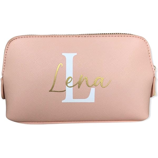 FFpaw Personalisierte Make-up-Tasche Set – 2-teilig, Mit Monogramm, Große Kosmetiktasche Für Reisen