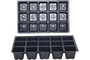 15 Cells Premium Reusable Seed Tray Cell Inserts for Full Size Gravel Trays | Pack of 40 - Oakland Gardens