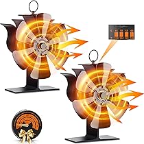 UNISOPH Ventilatore Per Stufa A Legna - 6 Pale, Alimentato Da Calore, Con Termometro - Foto 7