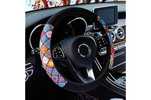 ZYSY Sonnenblume Lenkradabdeckung Frauen Auto Lenkradabdeckungen Protektor Universal 15 Zoll (Bunt)