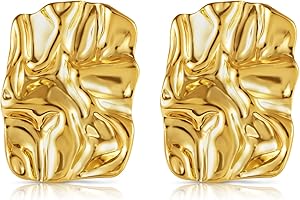 BOUTIQUELOVIN Boucles d'oreilles Femme Or Argent Goutte Acier Inoxydable Doré