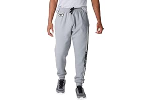 FOCO NFL Herren Offiziell lizenzierte Sweatpants mit grauem Primär-Logo, Wordmark Team-Streifen, Fußball-Jogginghose