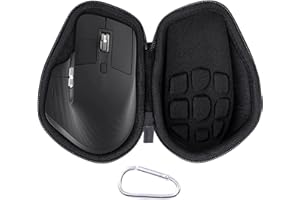 co2CREA Twarde etui podróżne do myszy bezprzewodowej Logitech MX Master 3 / Master 3S Advanced, tylko etui, Czarny, dla MX Master 3S / 3