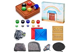 GENERISCH Spiel Gonggi Game, Traditional Korean Games Set Wie Jebi Chagi, Gong-gi Und DDAKJI Jack Stone Game Set für Kinder,Familienaktivität,Tragbar und Langlebig (I)