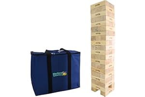 Big Game Hunters Mega Hi-Tower in a Bag - Giant 0.9 Metres Builds Up To A Maximum 2.3 Metres Wooden Tower Block Game