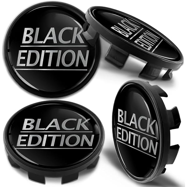 4 x Felgendeckel Nabenkappen Nabendeckel Black Edition Kohlenstoff 
