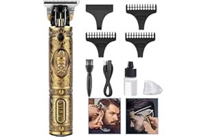 YiLFo Maquina Cortar Pelo Profesional, Cortapelos Hombres USB Recargable Cortadora de Pelo, Recortadora de Barba Kit Silencioso Rasuradora Hombre con 3 Peines Limitados Para Familias, Peluqueros