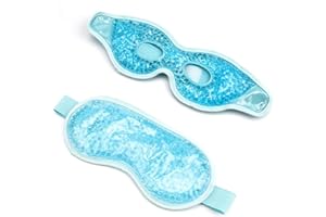 LERANXIN Masque Yeux Froid - 2 Pièces Masque Visage Froid, Masque Complet et Demi pour les Yeux Combinaison Cache Oeil Réutilisable, pour Lindern Sie die Ermüdung der Augen