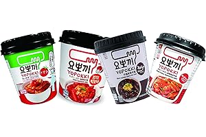 MiFan Tteokbokki Box – Gâteau de Riz Coréen Instantané | Snack Coréen Topokki Prêt en 3 min | Multiples Saveurs, Pack Individuel ou Coffret Assorti (4 pièce, saveurs variées)