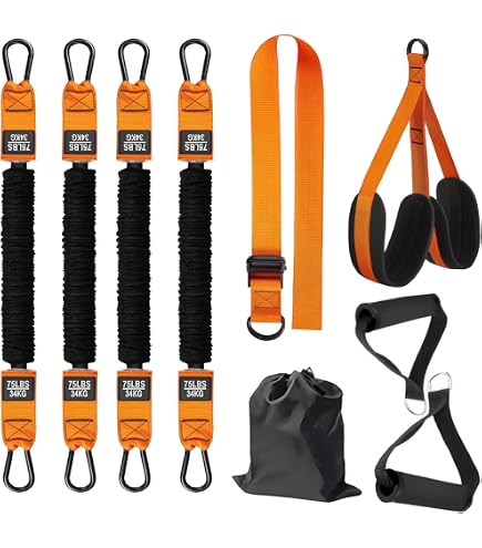 Klimmzugband-Set 75–225 Lbs – Widerstandsbänder Für Klimmzüge & Oberkörpertraining | Mit Tragetasche