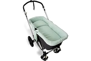 Babyline Cubre capazo Muselina 100% Algodón + Colchita + Almohada Muselina 100% Accesorios Set 3 Piezas. Fabricado En España. Hipoalergénica, Transpirable, Hipersuave (Menta Aguamarina)