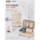 Classone XYZ Serisi TR-100B Kabin Boy,U&ccedil;ak İ&ccedil;i, Ergonomik, Laptop ve Tablet B&ouml;lmeli, Seyahat, Valiz, 15-18 inch Uyumlu Notebo