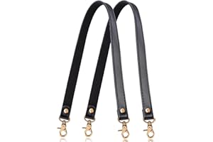 A ALLZEDREAM Allzedream - Tracolla in vera pelle, 2 pezzi, colore nero, oro