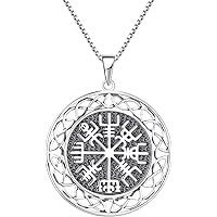 VENACOLBY Viking Kompass Urne Halskette - 925 Sterling Silber Ascheschmuck Für Männer