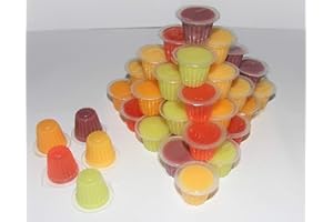 ONLINE REPTILE SHOP 40 Jelly Pots Reptile Food Protein Jelly Fruit Cups for Lizards, Gecko, Insects, Birds, Parrots