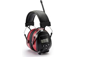 PROTEAR casque anti bruit bluetooth, radio numérique FM / AM et microphone intégré, écouteurs à réduction de bruit Rechargeable pour le travail et l'industrie, SNR 30dB
