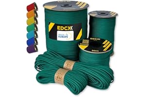 ‎EDCX EdcX Paracord 4 mm, 35+ Volltonfarben (10 m, 15 m, 30 m, 50 m, 100 m, 300 m) | Ideal zum Basteln, Camping, Outdoor | 100% Nylonseil 4 mm| Paracord 550 Typ III