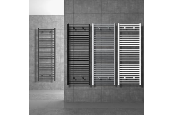 ECD Germany Badrumsradiator Sahara - 500 x 800 mm - antracit - rak med sidoanslutning - radiator handdukstork handdukstork