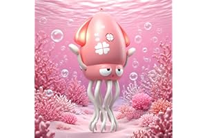 Smalody Smart Dancing Octopus Toy with LED Lights and Music, Rechargeable Interactive Baby Toys with Obstacle Avoidance, Ideal Sensory Gift for Christmas and Birthdays (Red)