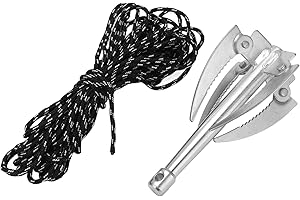 DEMERAS Środek do usuwania zakotwiczeń chwastów, odporny na rdzę nóż do wędkowania na wodę do trawy Wygodny nóż stali nierdzewnej regulowany z 10 m liną do usuwania roślin wodnych