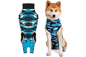 Suitical Recovery Suit Chien, L, Bleu Camouflage