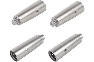 LuluDa Adapter RCA na XLR 4 szt. XLR męski na RCA żeński adapter RCA żeński na XLR męski 3-pinowy konwerter złącze zmieniające płeć złącze sprzęgła audio