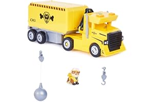 Paw Patrol, camion 2 in 1 X-Treme Truck di Rubble che si trasforma con escavatore giocattolo, gru giocattolo, luci e suoni, action figure, giocattoli per bambini a partire da 3 anni