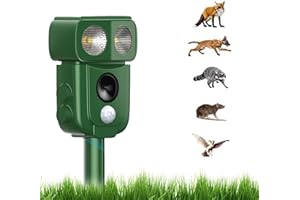 WARDBES Repellente per Gatti, Dissuasori per Piccioni, 2023 Nuovo Ultrasuoni Solare Repellente Gatti Repeller per Piccioni,Uccelli,Cani,Gatti,Topi,Volpi, Ultrasound Repellente per Animali