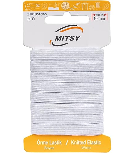 QUARKZMAN Gummiband 5cm Breite - 3 Yard Elastisches Band | Für Näharbeiten & Perücken