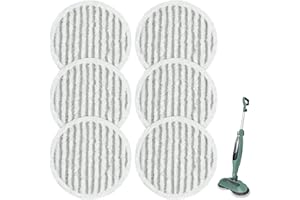 DLAIMI 6PCS Replacement Steam Mop Pads for Shark S6002UK S7201UK Steam Mop, S6002 Scrub Mop Pads Replacement for All sealed hard floors, Reusable Steam & Scrub All-in-One Cleaning Pads