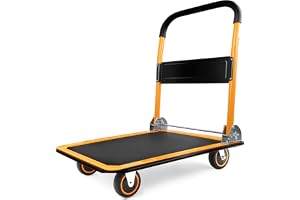 MaxWorks 80876 29 tum x 18 tum x 33 tum vikbar plattform lastbil tryckdocka 150 kg Viktkapacitet – med svängbara hjul