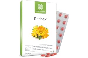 Healthspan Retinex Eye Support | 60 Tablets | 10mg Natural Source of Lutein | High Levels of Zeaxanthin | Added Vitamin B2 | Vegan