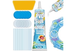 Mosconly Pool Reparaturset, Pool Flicken Wasserdicht, Schlauchboot Reparaturset für Planschbecken, Vinylkleber für Luftmatratzen, Aufblasartikel, Whirlpools, PVC-, Vinyl- und Gummiprodukte（60ml）