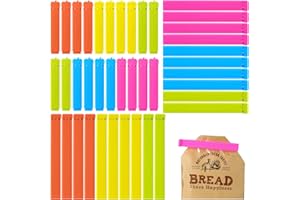 Redamancy 40 Piezas Pinzas Cocina Bolsas, 7/11 cm Pinzas Cierre, Color Alimentos Plastico para Galletas de Nueces de Café