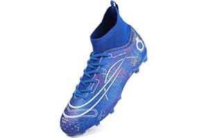 Dhinash Boys' Football Boots Kids Astro Turf Trainers Spikes Football Shoes Girls Cleats Soccer Shoes Junior Sports Shoes Outdoor Athletic Sneakers Unisex